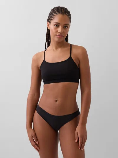 Seamless Racerback Bralette - True black