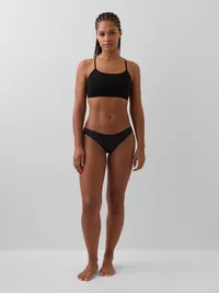 Seamless Racerback Bralette - True black — view 4