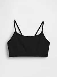 Seamless Racerback Bralette - True black — view 5