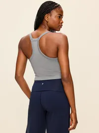 Seamless Square-Neck Longline Bra - Heather Grey — view 2