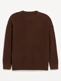 Seaside Cotton Shaker Oversized Tunic Sweater - Earthen — view 4