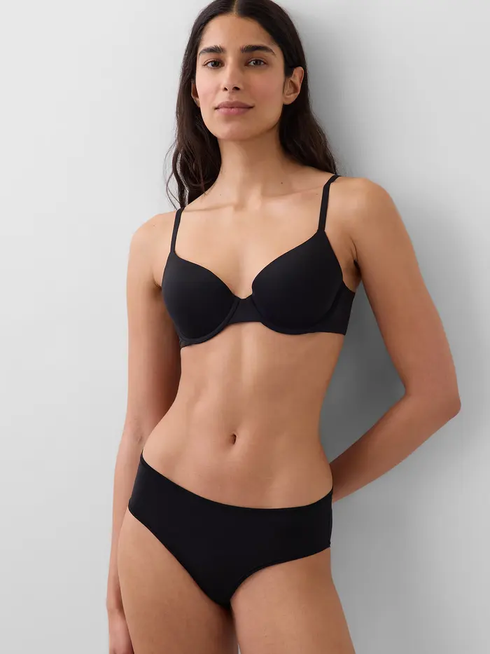 SecondSkin Semi-Demi Bra - True black