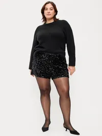 Sequin Party Shorts - Black Jack — view 4