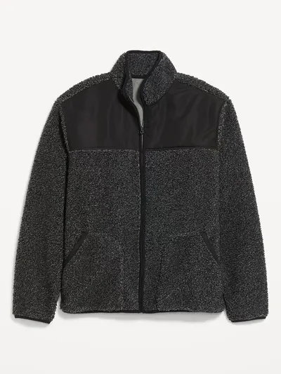 Sherpa Full-Zip Jacket - Chrome Gray