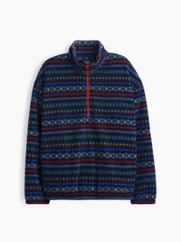 Sherpa Oversized Half-Zip Pullover - NAVY FAIRISLE — view 5
