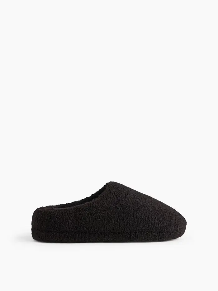Sherpa Slippers - Black