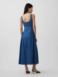 Shirred Maxi Dress - Medium indigo — view 2