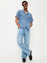 Short-Sleeve Camp Shirt - Moonlight Ocean — view 3