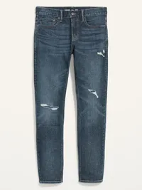 Skinny Built-In Flex Ripped Jeans - Dark Destroyed — view 4