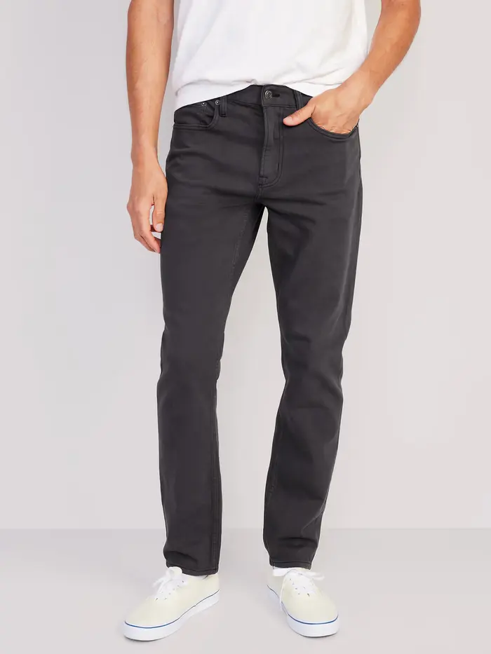 Slim Built-In Flex Five-Pocket Pants - Dark Gray