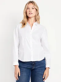 Slim Button-Down Shirt - White Lilies — view 5