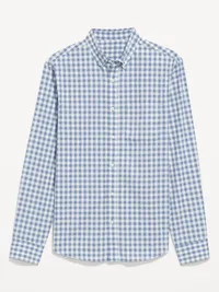 Slim Fit Printed Everyday Shirt - Blue Gingham — view 4