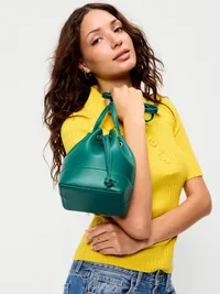 Small Drawstring Pouch Bag - Rainforest Jewel — view 2