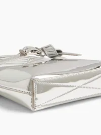 Small Metallic Bucket Bag - Silver — view 5
