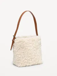 Small Shearling Bucket Bag - Ivory — view 2