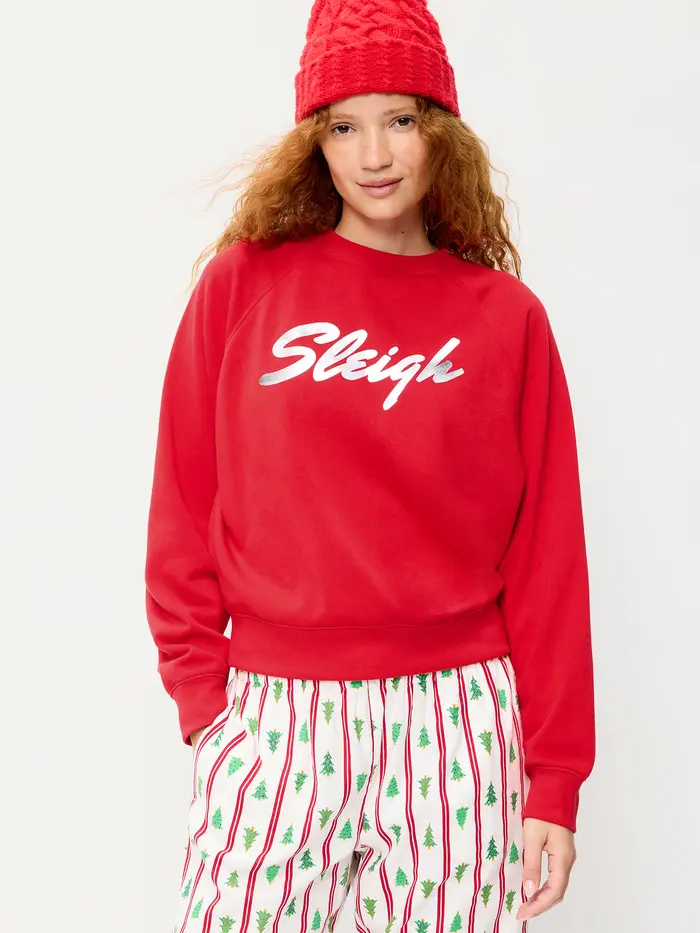 SoComfy Oversized Raglan Sweatshirt - Amaryllis