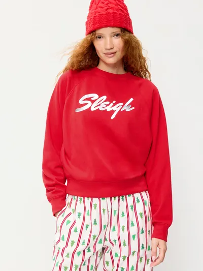SoComfy Oversized Raglan Sweatshirt - Amaryllis