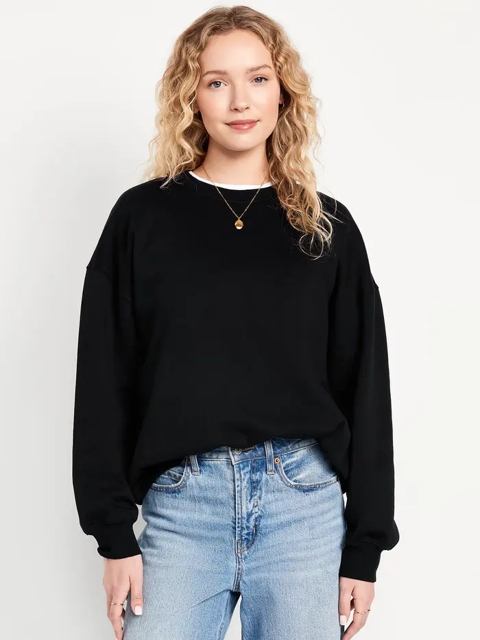 SoComfy Oversized Tunic Sweatshirt - Black Jack