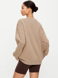 SoComfy Oversized Tunic Sweatshirt - Chocolate Malted — view 2