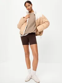 SoComfy Oversized Tunic Sweatshirt - Chocolate Malted — view 3