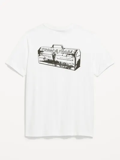 Soft-Washed Crew-Neck Graphic T-Shirt - Shimmery Bright White