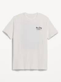 Soft-Washed Crew-Neck Graphic T-Shirt - White — view 2