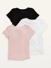 Softest Short-Sleeve Solid T-Shirt 3-Pack for Girls - Solid Pack — view 2