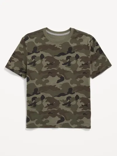 Softest Short-Sleeve T-Shirt for Boys - Green Camo