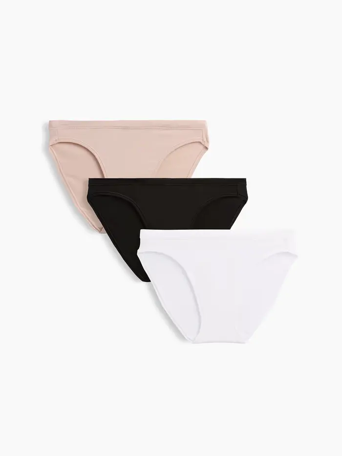 SoftMade Modal Bikini (3-Pack) - White, black, & nude