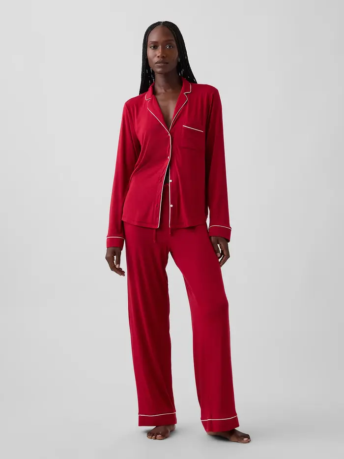 SoftMade Modal PJ Pants - Sled red