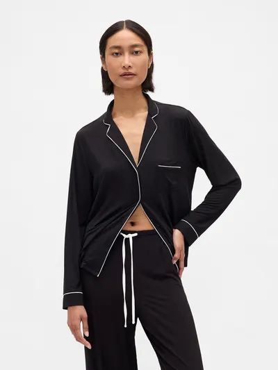 SoftMade Modal PJ Top - Black