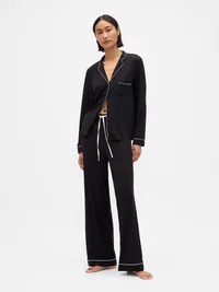SoftMade Modal PJ Top - Black — view 2