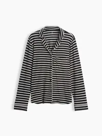 SoftMade Modal PJ Top - Black & white stripe — view 5