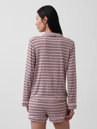 SoftMade Modal PJ Top - Bold pink stripe — view 3