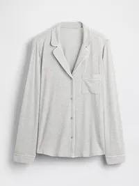 SoftMade Modal PJ Top - Light heather grey — view 4