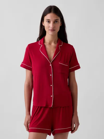 SoftMade Modal PJ Top - Sled red