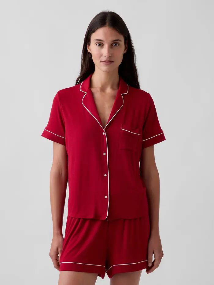 SoftMade Modal PJ Top - Sled red