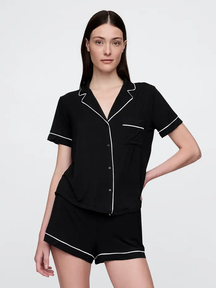SoftMade Modal PJ Top - True black
