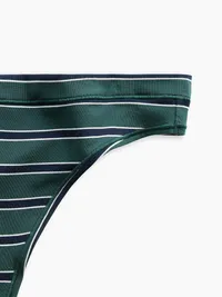 SoftMade Modal Thong - Blue & green stripe — view 3