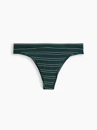 SoftMade Modal Thong - Blue & green stripe — view 4