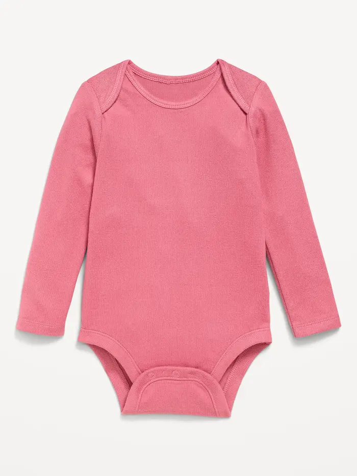 SoftMode Long-Sleeve Bodysuit for Baby - Rose Cloud