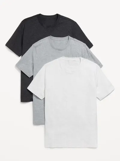 Solid Crew-Neck T-Shirt 3-Pack - Heather Greay On