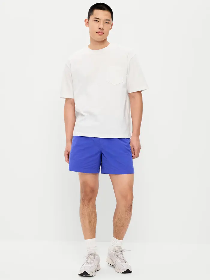 Solid Jogger Shorts -- 5-inch inseam - CRAYON BLUE