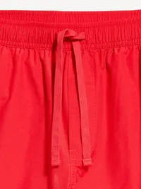 Solid Jogger Shorts -- 5-inch inseam - Red Buttons — view 5