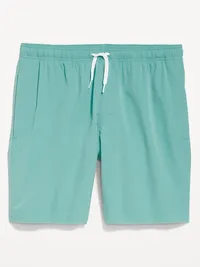 Solid Swim Trunks -- 7-inch inseam - Luminous Blue — view 3