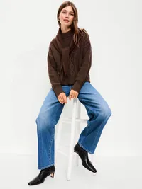 SoSoft Crew-Neck Cable Knit Sweater - Earthen — view 3