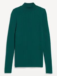 SoSoft Lite Ribbed Mock-Neck Sweater - Jet Stream — view 2