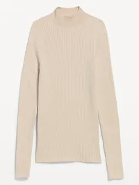 SoSoft Lite Ribbed Mock-Neck Sweater - Wish Bone — view 4