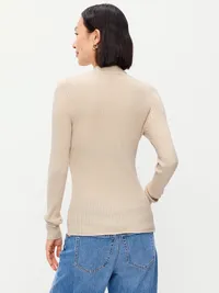 SoSoft Lite Ribbed Mock-Neck Sweater - Wish Bone — view 2