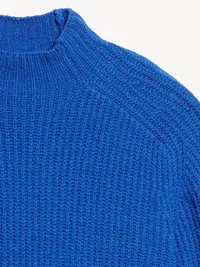 SoSoft Mock-Neck Shaker Sweater - Blue Moon — view 5